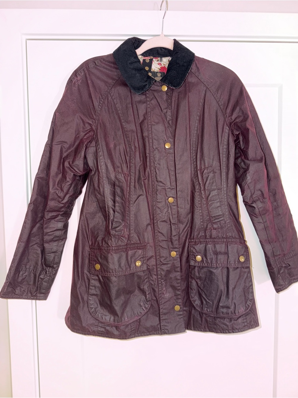 BARBOUR violet wax jacket!
